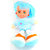 Tickles Blue Doll-Light  Sound Effect with Hanging Loop-Musical Stuff Soft Toys For Kids, Children