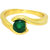 Casa De Plata Green Onyx  Gold Plated Ring