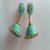 quilling pink and light green jumka 2 set of  combo earring