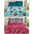 Always Plus Combo Multicolor Cotton Double Bedsheets (2 Bedsheet With 4 Pillow Cover)With TC 170