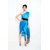Ps Fashion Blue Plain A Line Dress Dress For Women