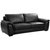 Bane Leatherette Collection-Three Seater In Black Colour By Fabhomedecoe(FHD158)