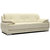 Rocco Leatherette Collection - Three Seater In Cream Colour By Fabhomedecor(FHD177)