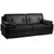 Rocco Leatherette Collection - Three Seater In Black Colour By Fabhomedecor(FHD178)