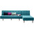 Alia L Shaped Comfortable Sofa Bed In Blue Colour By Fabhomedecor(FHD234)