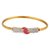 The jewelbox american diamond CZ eternity red openable kada bangle bracelet