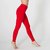 Leggings - Ladies Full Length Cotton Lycra Leggings Red