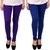 Stylobby Purple and Blue Leggings For Girls Pack of 2