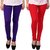 Stylobby Purple and Red Leggings For Girls Pack of 2