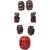 COMBO OF ADJUSTABLE SKATES TENACITY (YS1203) RED-SENIOR SIZE  FOUR IN ONE PROTECTION KIT