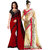 Meia Designer Faux Georgette Combo Of 2 Saree With Blouse Pc