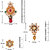 Om Jewells Traditional Ethnic Combo of Chic Three Earrings with Crystals stones for Women CO1000003