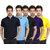 Krazy Katz Hunk Polo Neck T Shirt for men (Pack of 5)