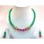SMART STRINGSGreen Magenta  Beads Jewellry Necklace Set