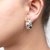 LeCalla Multi Color Stone Modern Classy Hoop Earrings