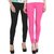 Legemat Baby Pink and Black Leggings For Girls Pack of 2