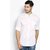 Mens Solid Casual White Shirt