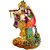 Statue - Multicolor Radha Krishna Statue Over Pink Base - 14 cms Height