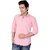 Pink Cotton Casual Shirts for Men