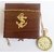 Vintage Style golden pocket watch with Wooden keepsake box with Anchor motif