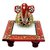 Handicraft Marble Ganesh Chowki Marble Pooja Chowki(Multicolor, Pack of 1)