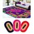 Handloomtrendz Polyester Quilted Carpet With 3 Door Mat Purple 4.5X6.5 Feet (Pack Of 4)