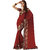 Subhash Sarees Salmon Colored Georgette Printed Saree/Sari
