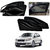 Auto Pearl - Premium Quality Zipper Magnetic Sun Shades Car Curtain For - Skoda Rapid - Set of 4 Pcs