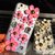 ProElite ury Blossom Flower Diamond Back Case Cover for   6 and 6S 4.7 ( Dark Pink Flowers)