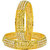 The Jewelbox Filigree American Diamond CZ Gold Plated Bangle Set of 2 (Pair) for Women