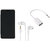 MuditMobi Premium Flip Cover With Earphone and Audio Splitter Cable For- XOLO A500S - Black