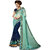 Anjali Exclusive Collection of Green and Blue Shimmer Georgette and Net Jacquard Saree