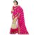 Neeta Pink  Chiffon Designer Partywear saree with blouse Piece