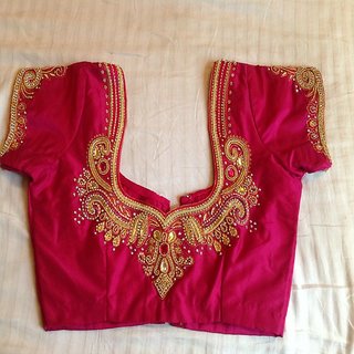 Buy Pink Colour Design Blouse Online @ ₹2780 from ShopClues