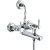 Hindware F110019Cp Immacula Wall Mixer Wall Mixer 3 In 1 Provision For Over Head Shower With 115Mm Long Bend Pipe  Flange (Chrome)