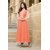 Radhey Arts Orange Embroidered Georgette SemiStitched Salwar Suit With Dupatta