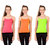 Combo - 3 Kids Neon Camisole (Pink/Orange/Green)