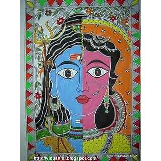 Madhubani Painting Original Theme Ardh Nariswar At Best Prices