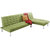 Corner Sofa Cum Bed In Green Colour By Fabhomedecor(FHD155)