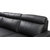 Orlando L Shape Leatherette Sofa With Right Side Lounger In Black Colour By Fabhomedecor(FHD166)