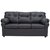 Elzada 5 Seater Sofa Set (3+2+1) In Black By Fabhomedecor(FHD199)