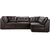 Alia Deep Comfortable Modular Leatherette Sofa In Brown Colour By Fabhomedecor(FHD236)