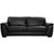 Bane Leatherette Collection-Three Seater In Black Colour By Fabhomedecoe(FHD158)
