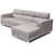 Mini L Shape Sofa With Right Side Lounger In Grey Colour By Fabhomedecor(FHD174)