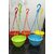 Malhotra Plastic Hanging Planter Set Of 5Pcs Multy Colors