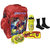 Bagther Multicolor School Bag With Lunch Box Pencil Box Socks and Water Bottle (Combo of 5)