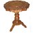 Shilpi Wooden Decorative Carved Table with Brass  Copper Inlay Heavy Pillar for Decor,Room Decor,Office Decor,Gift Item,