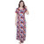 Claura Cotton Abstract Print Full Length Nightdress