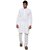 Ethiic Mens White Cotton Blend Kurta Payjama