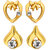 Mahi Gold Plated Eita Collection Combo Of 2 Earrings Made Of Crystals CO1104011G
